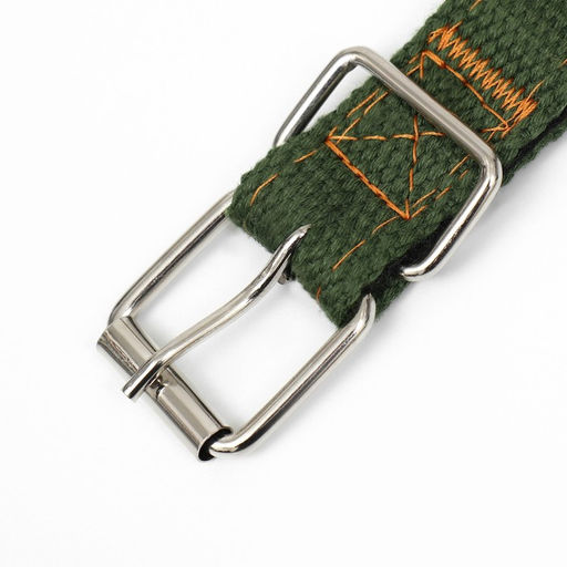 Ошейник брезентовый двухслойный, 59,5 х 2,5 см, хаки - Пижон фото 5