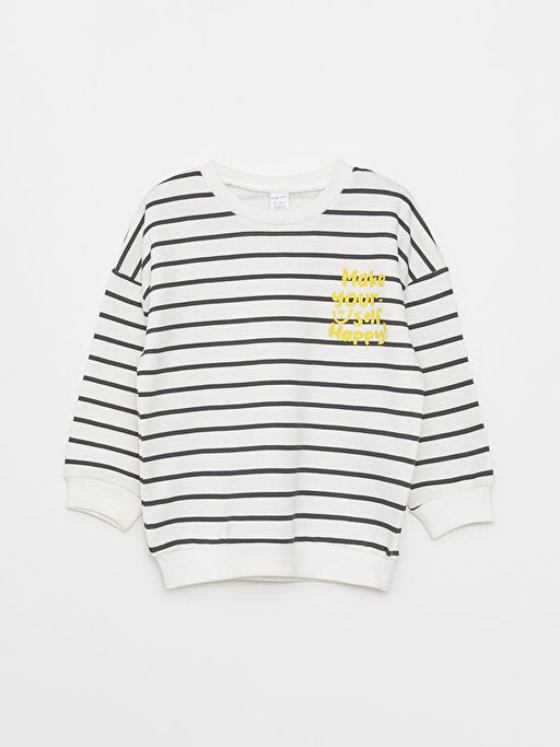 Bisiklet Yaka Bask?l? Erkek Bebek Sweatshirt ve E?ofman Alt? - Waikiki фото 2