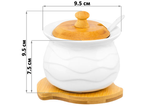 Сахарница Elan Gallery Айсберг волны фарфор 350 мл 11,5×10,5×10,5 см  фото 2