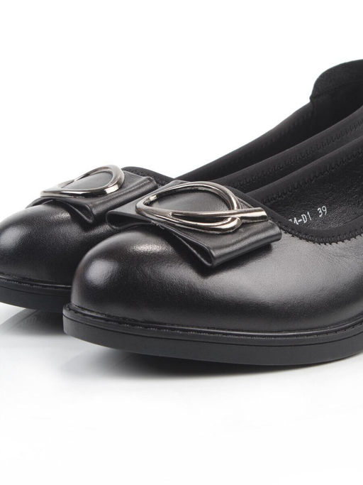 06-DYL74-D1 BLACK Туфли женские (натуральная кожа)