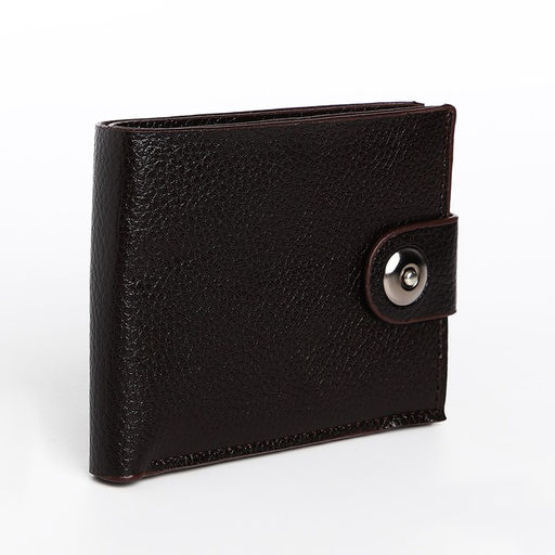 Портмоне мужское на магните, отдел для купюр, для карт, коричневое