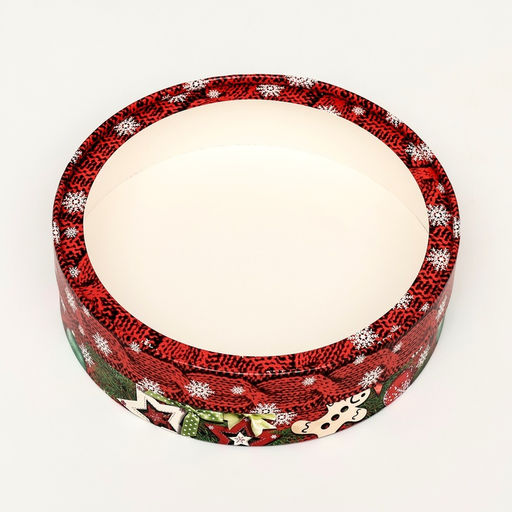 Коробка подарочная новогодняя с окном «Вязанка», 20×6 см