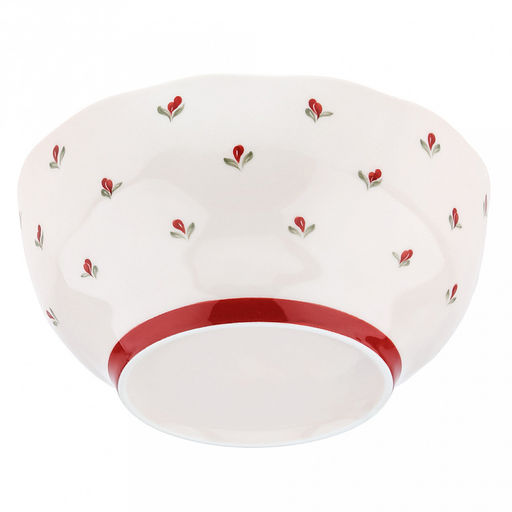 Нежное утро Салатник фарфоровый 1,2л, д17,7см, h8,3см, с деколью, волнистый край, кремово-розовый (Китай) - Домашняя мода фото 5