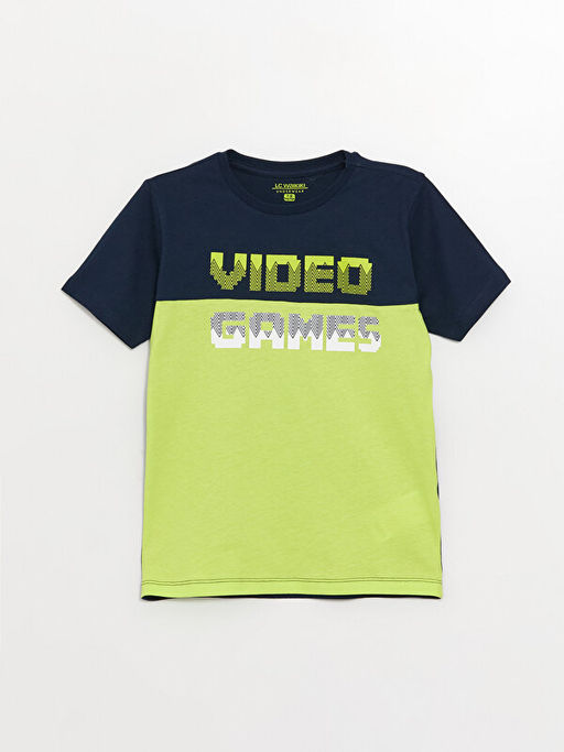 Bisiklet Yaka Bask?l? K?sa Kollu Erkek ?ocuk ?ortlu Pijama Tak?m? - Waikiki фото 2