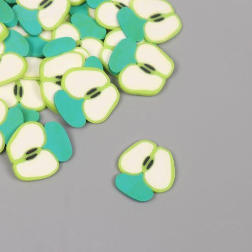 Декор для творчества PVC «Яблочки зелёные в разрезе», набор 20 г, 0.3×1.9×1.9 см