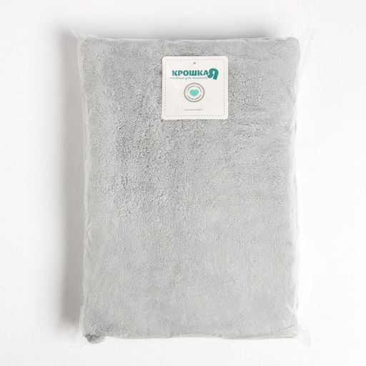 Полотенце с капюшоном Крошка Я, цвет серый, 67х120 см, 100% п/э, 280 г/м2  фото 6