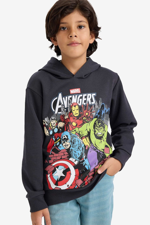 Marvel Avengers Kap__onlu __i Yumu_ak T_yl_ Sweatshirt Erkek _ocuk