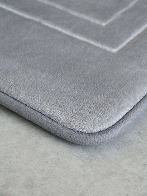 Коврик для туалета 50x60 серый полиэстер 100%