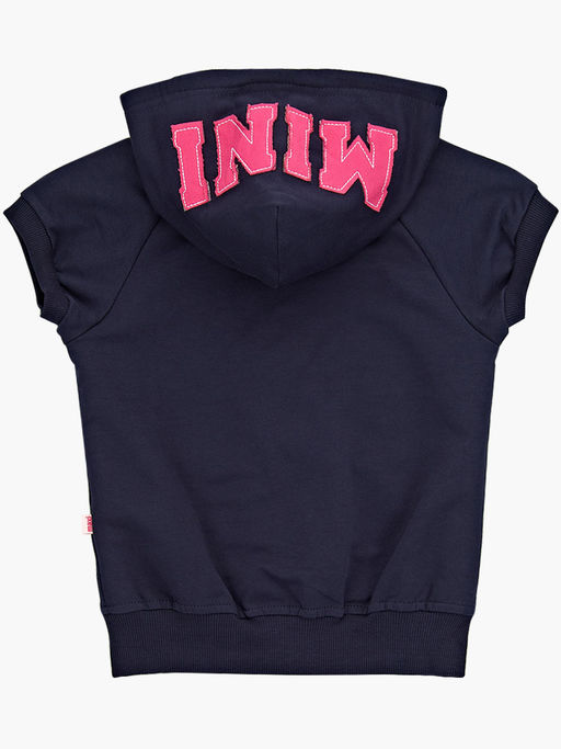 Жилетка для девочки на молнии с капюшоном UD 0671 т.синий - Mini maxi фото 5