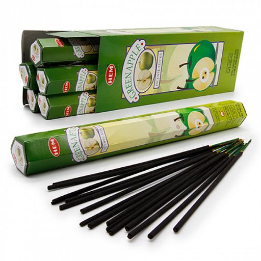 Благовония HEM GREEN APPLE Зелёное яблоко уп-6шт