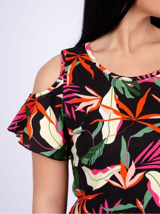 Платье Волан малина, трикотаж  фото 4