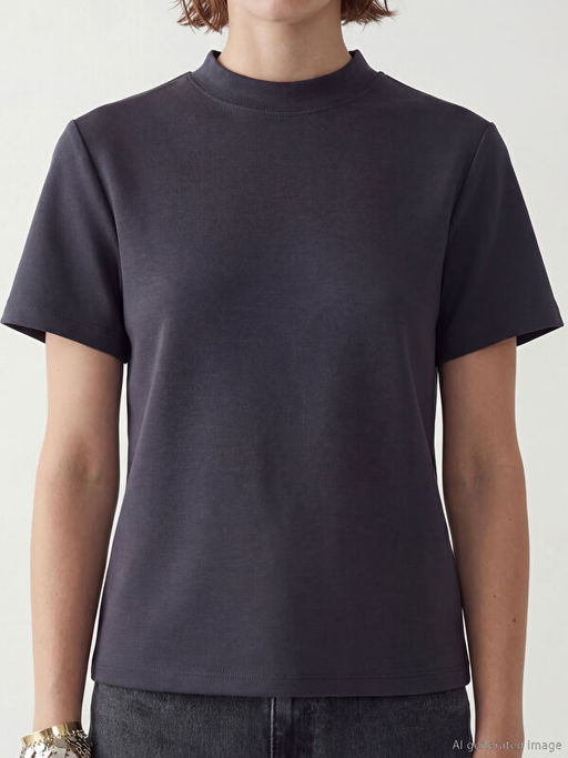 Bisiklet Yaka Kad?n Ti??rt