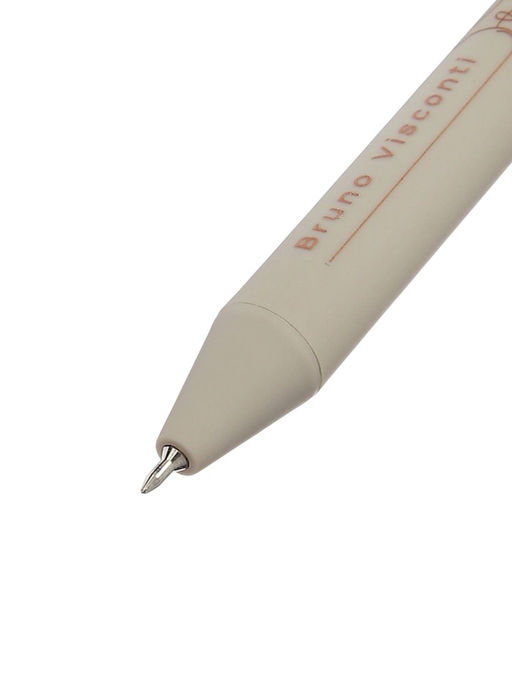 Цена за 2 шт. Ручка шариковая автоматическая Bruno Visconti totalbeige, стержень синий, 0.38 мм
