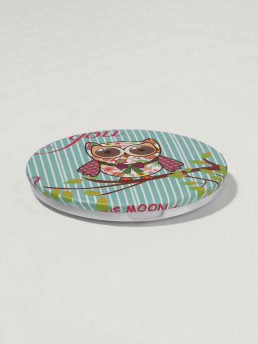 Зеркало складное «Совы», d=7.5 см, рисунок МИКС