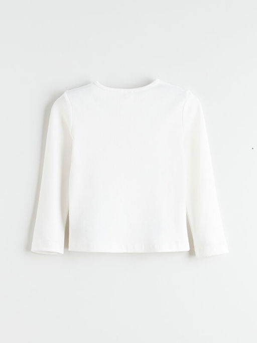 Bisiklet Yaka Anime Bask?l? K?z ?ocuk Ti??rt