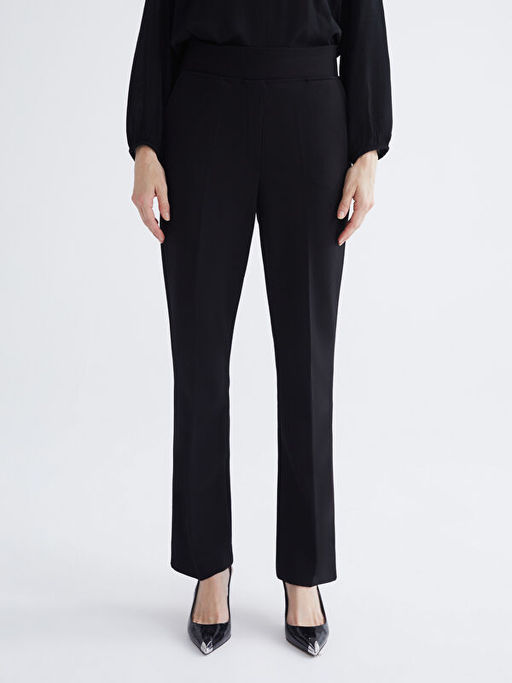 Standart Fit ?spanyol Pa?a Kad?n Pantolon