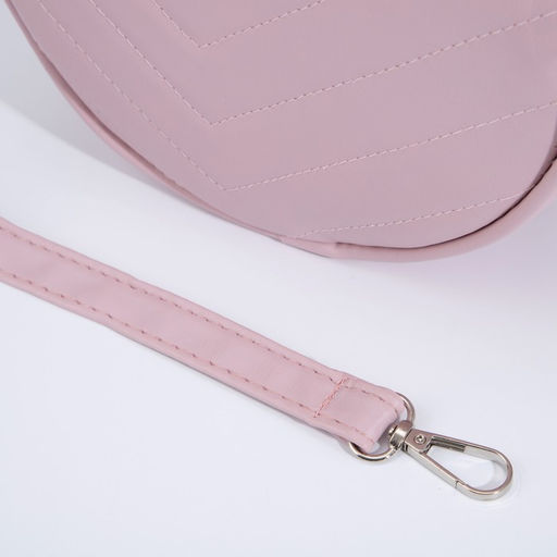 Сумка круглая из искусственной кожи, 18*18 см, цвет розовый - Nazamok фото 6