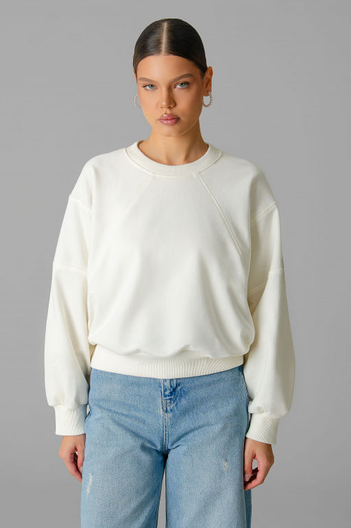 Арт. 15110/3 Свитшот женский укороченный one size (42-50) Цвет:молочный - Калинка фото 13