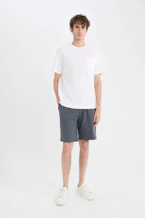 New Regular Fit Bisiklet Yaka K?sa Kollu Basic Duz Pike Tisort - Defacto фото 3