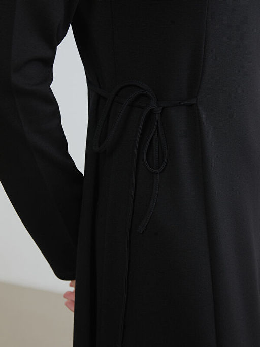 G?mlek Yaka Belden Oturtmal? Elbise