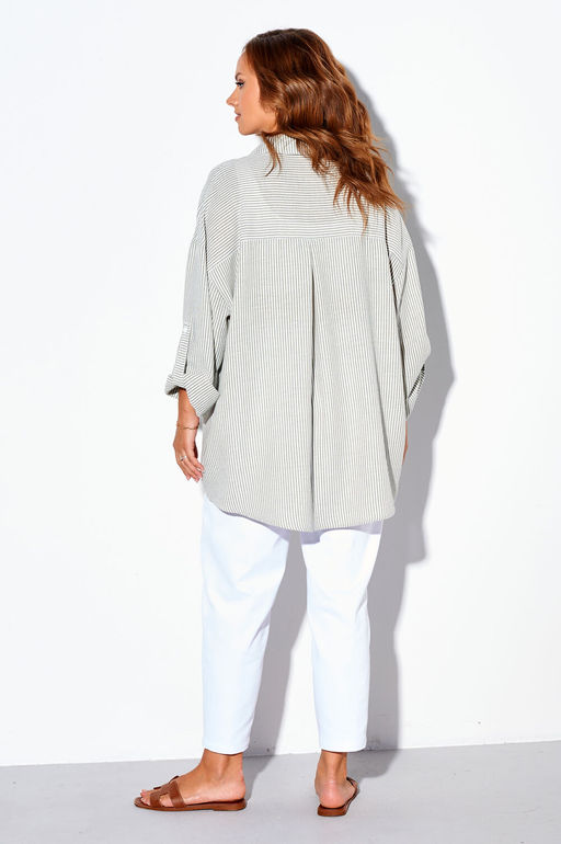 Костюм Liona Style 898 оливковая полоска  фото 2