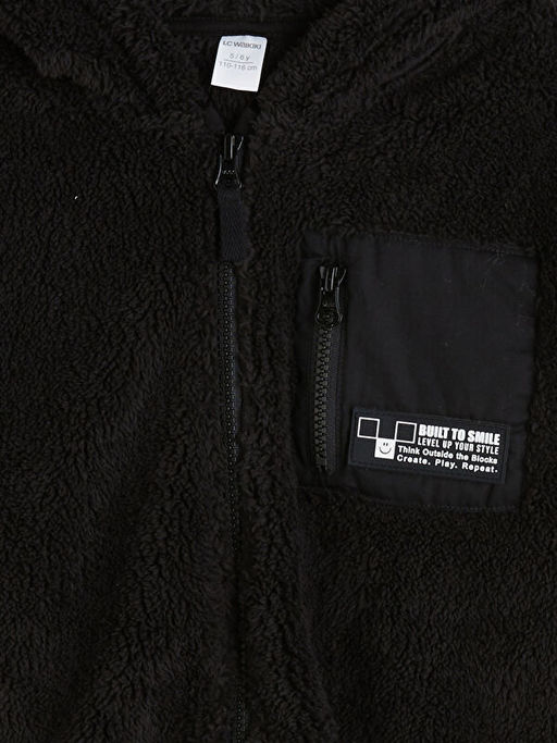 Kap??onlu Bask?l? Erkek ?ocuk Pel?? H?rka