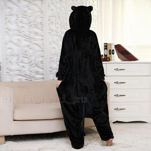 Пижама кигуруми Черная кошка (Лунный кот)