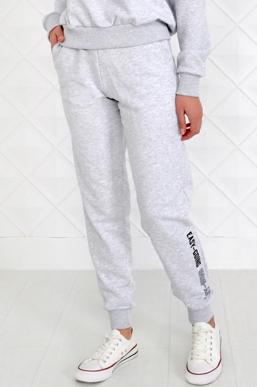 Арт. 7583 Брюки женские 44-52 (5 шт) Цвет:светло-серый меланж - Калинка фото 4