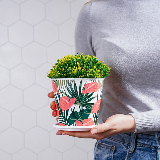 Горшок для цветов Доляна «Антуриум», 800 мл, цвет белый