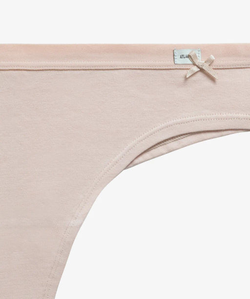 ATLANTIC 3CLP-005 Трусы бразилиана Brazilian - набор 3 шт. темный экрю + бежевый + пудровый  фото 6
