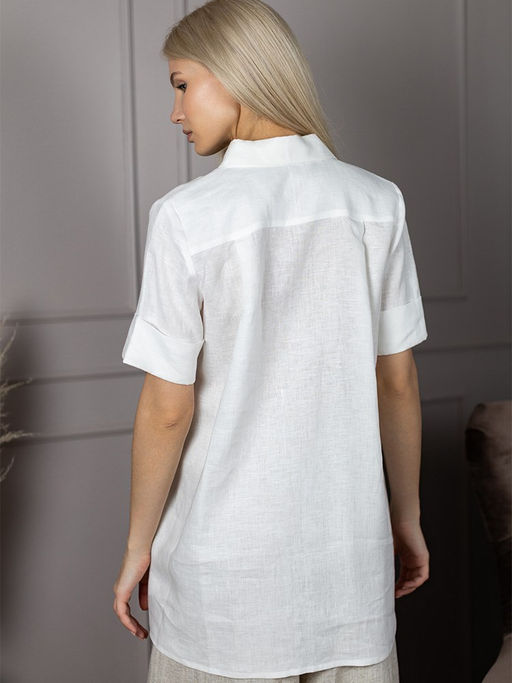 Рубашка блузка лен 57%, вискоза 43%