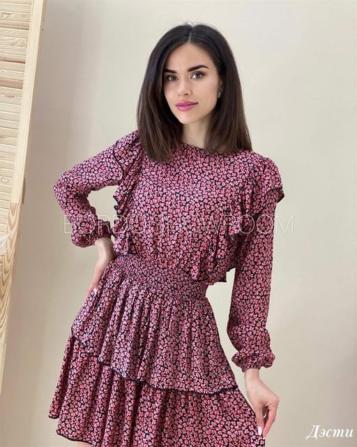 Платье Дэсти (бордовый) Турция - Nadi bordo фото 7