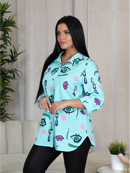 Жанетта туника женская (полоса синий) - Lovetex фото 7