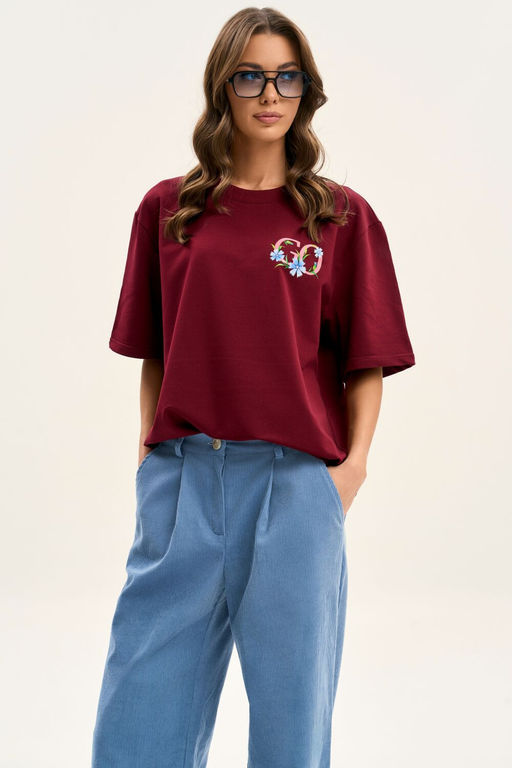 Футболка GO F1001V/12-01.164-170 вишня  фото 3