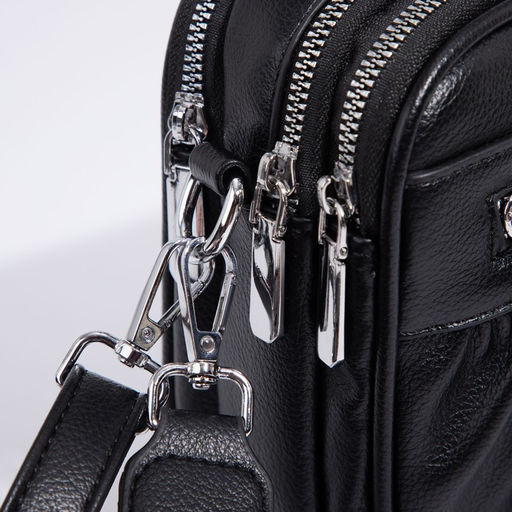 Сумка кросс-боди на молнии, цвет чёрный - Simaland фото 6