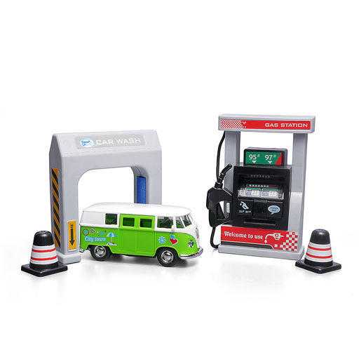 Набор машин "Автобусная заправка"  вкоробке