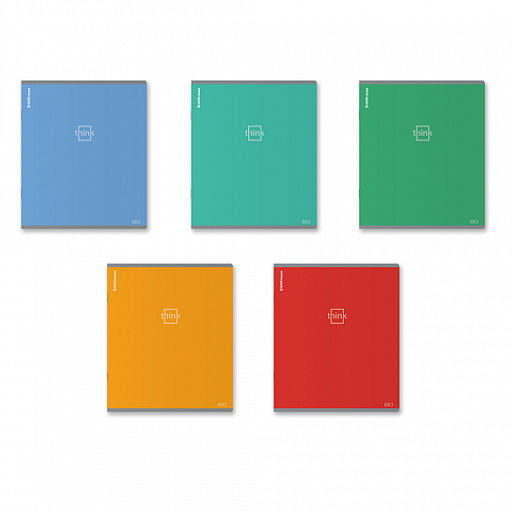 Цена за 5 шт. Тетрадь общая ученическая ErichKrause Think, 80 листов, клетка_MIX-PACK  фото 2