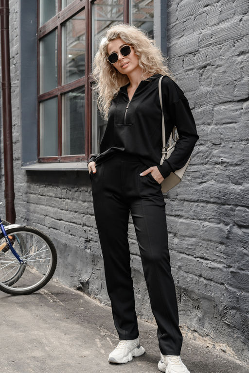 Костюм спортивный без начеса на молнии 43065