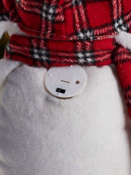 Фигура текстиль «Снеговик» 40-60 см, телескопические ножки, 1 LED, от батареек LR1130×3, свечение тёплое белое