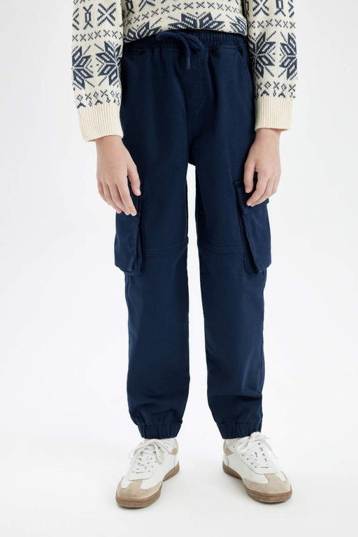 Габардиновые брюки-джоггеры для мальчиков - Defacto фото 4