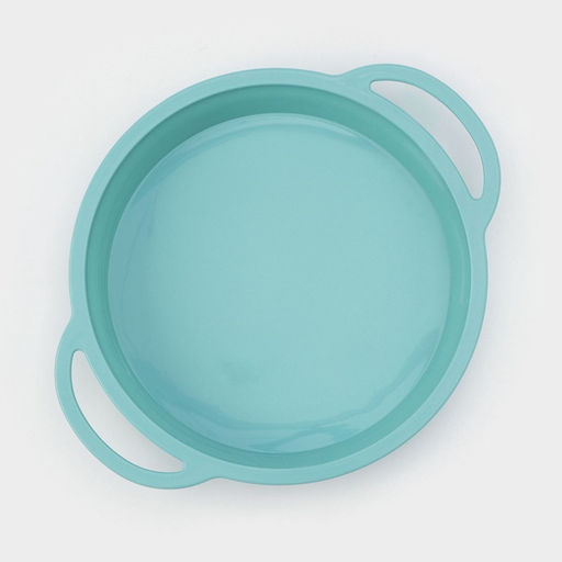 Форма для выпечки Круг с ручками, силикон, 30.5?25?4.7 см (внутренний диаметр 24.7 см), бирюзовая - Simaland фото 3