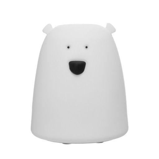 Фигурка светящаяся RISALUX «Антистресс мякиш мишка», LED-ночник, RGB, от батареек 3×ААА, 9×9×10.5 см