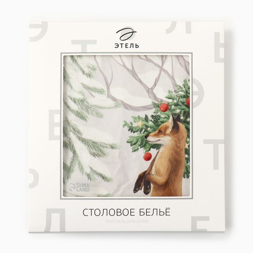 Скатерть новогодняя Этель. Новогоднее чудо, d=220 см +/-3 см с ВГМО, 100% хлопок, саржа 190 г/м?