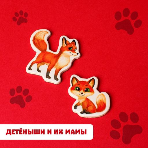 Развивающие магниты «Мамы и малыши», 16 шт.
