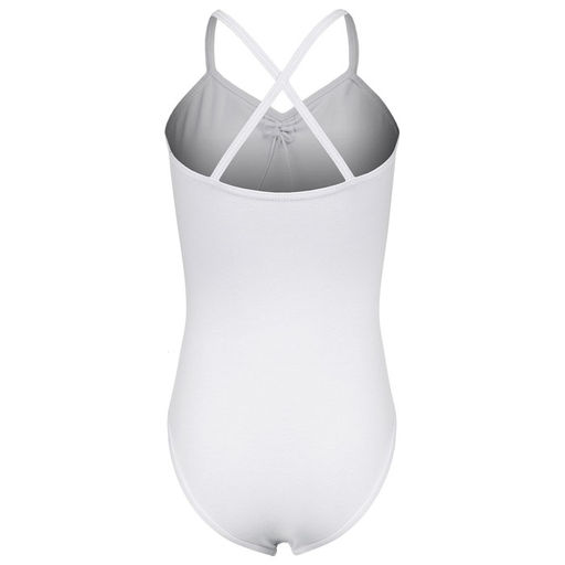 Купальник гимнастический Grace Dance, на тонких бретелях, р. 42, цвет белый  фото 4