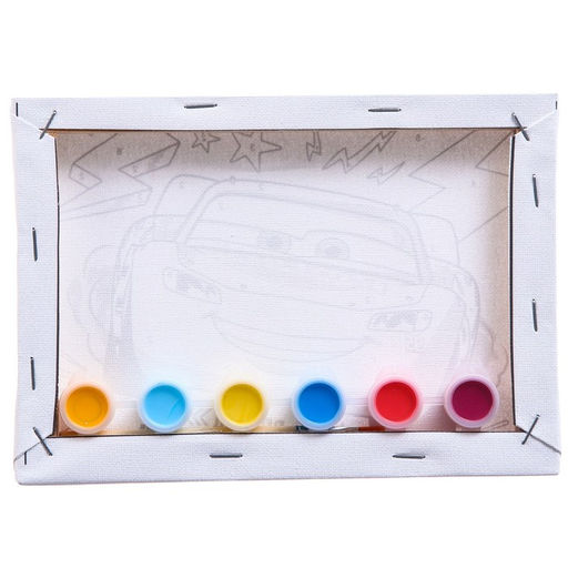 Картина по номерам для детей «Молния Маккуин», 21×15 см, Тачки