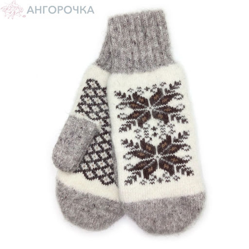 Женские варежки со снежинками - 305.166