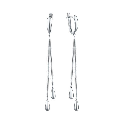 Серьги из серебра без вставки, Л-26373
