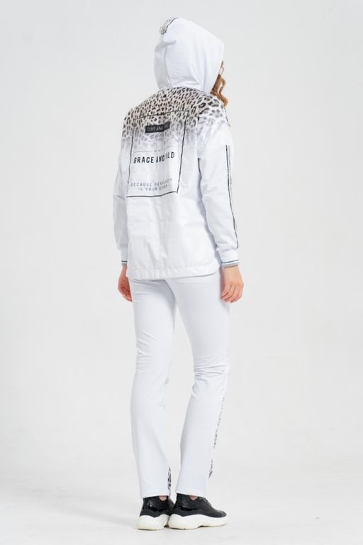 Толстовка из футера комбинированного с принтованной плащевой тканью - А+б коллекция фото 11