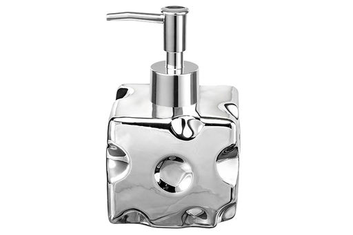 Диспенсер 380 мл 9*9*14 см "Сыр", металлик, декор Кролик